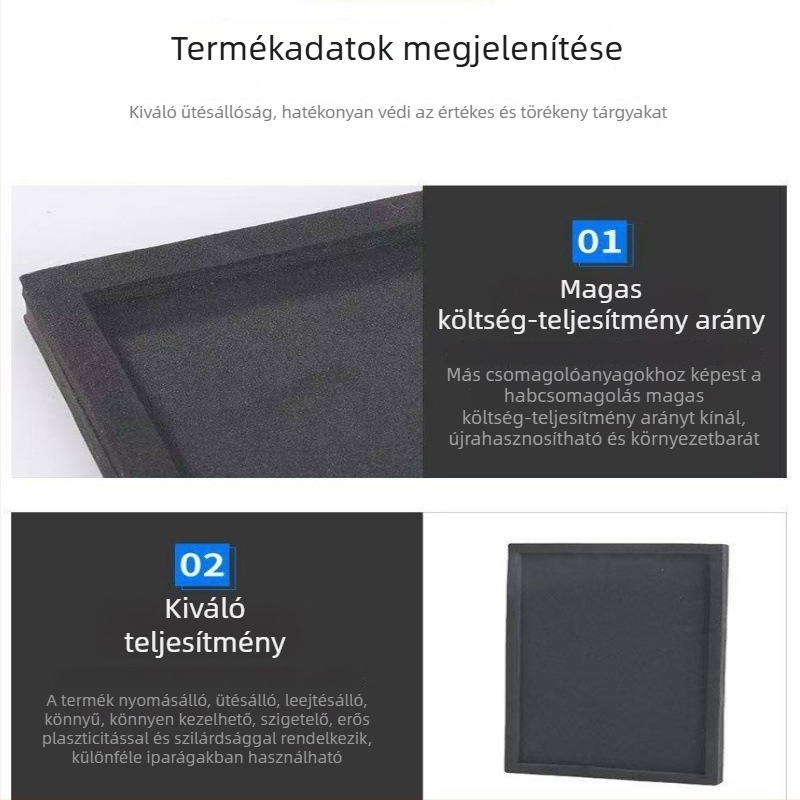 Heiyilong nagy sűrűségű fekete EVA hab, tekercses anyag, antistatikus, tűzálló, testreszabott feldolgozás