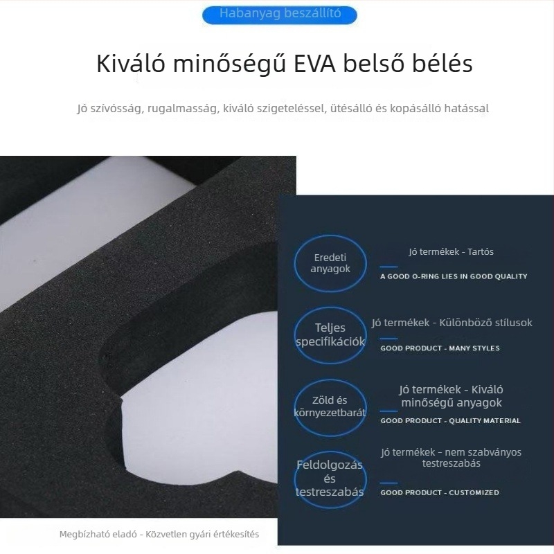 Heiyilong nagy sűrűségű fekete EVA hab, tekercses anyag, antistatikus, tűzálló, testreszabott feldolgozás