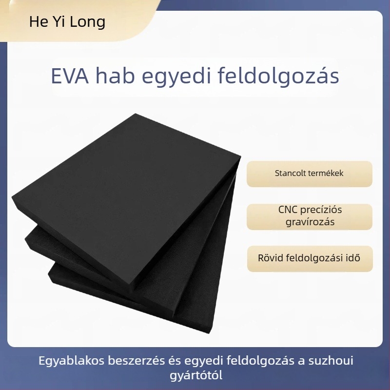 Heiyilong nagy sűrűségű fekete EVA hab, tekercses anyag, antistatikus, tűzálló, testreszabott feldolgozás
