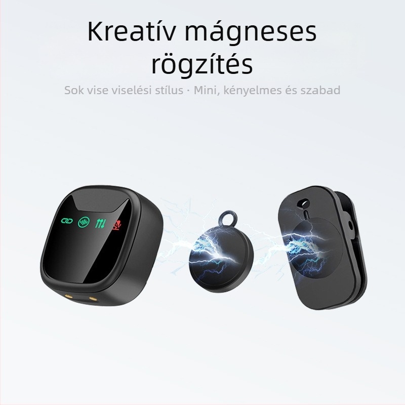 M19 vezeték nélküli lavalier mikrofon élő közvetítéshez – Clip-On, 20Hz-20kHz, 12 óra üzemidő