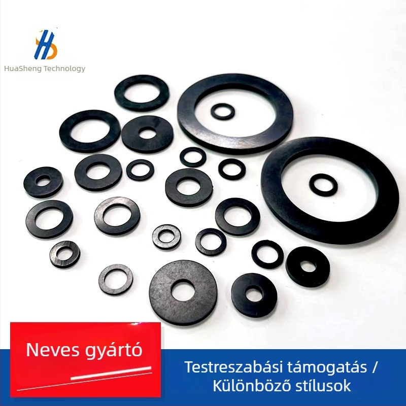 Személyre szabott gumitömítések, vízállóak, csúszásmentesek, kör alakú tömítések, magas hőmérséklet-állóság, szivárgásmentes, fekete.