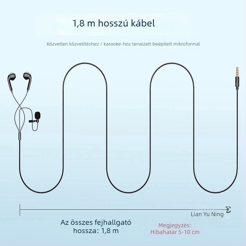 K30 mobil Karaoke mikrofon – 2 az 1-ben fejhallgató mikrofon telefonhoz, vezeték nélküli, omnidirekcionális, frekvenciaválasz 10010