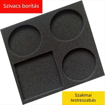 PU hab habos alap tálca szerszámkészlet csomagolásához, öntapadós hátoldallal, ütéscsillapító párna — Hongmao márka; Eredet Dongguan; Sűrűség 18–50 kg/m³.