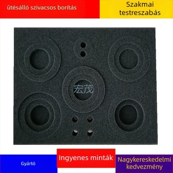 PU hab habos alap tálca szerszámkészlet csomagolásához, öntapadós hátoldallal, ütéscsillapító párna — Hongmao márka; Eredet Dongguan; Sűrűség 18–50 kg/m³.