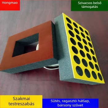 PU hab habos alap tálca szerszámkészlet csomagolásához, öntapadós hátoldallal, ütéscsillapító párna — Hongmao márka; Eredet Dongguan; Sűrűség 18–50 kg/m³.