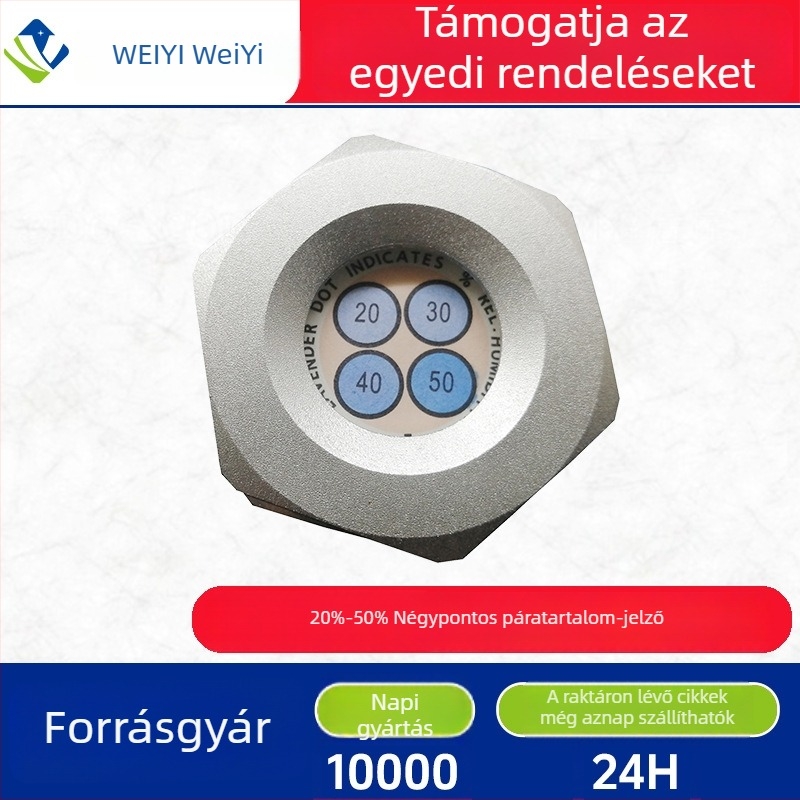 Repülő- és katonai berendezések nedvességjelző dugó, 4-pontos ezüst színű alumíniumötvözet