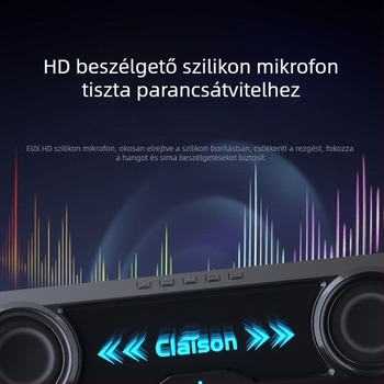 Asztali Bluetooth hangszóró USB tápegységgel, Bluetooth 5.3, frekvenciatartomány 100 Hz–20 kHz, SNR ≥85 dB, teljesítmény 6 W