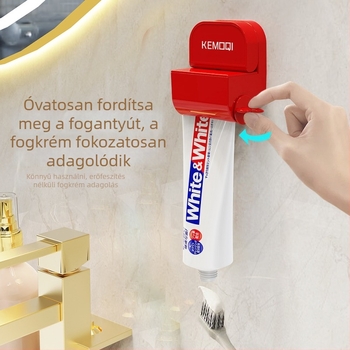 Automata fogkrémnyomó — KEMOQI, aranyos, praktikus otthoni eszköz; Tiszta tárolás, 76 g, 3 éves kortól