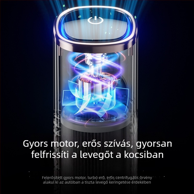 Autó belső levegőtisztító, modell EJ-JHQ05, 5W USB tápegység, 5V, ABS, járműre szerelhető