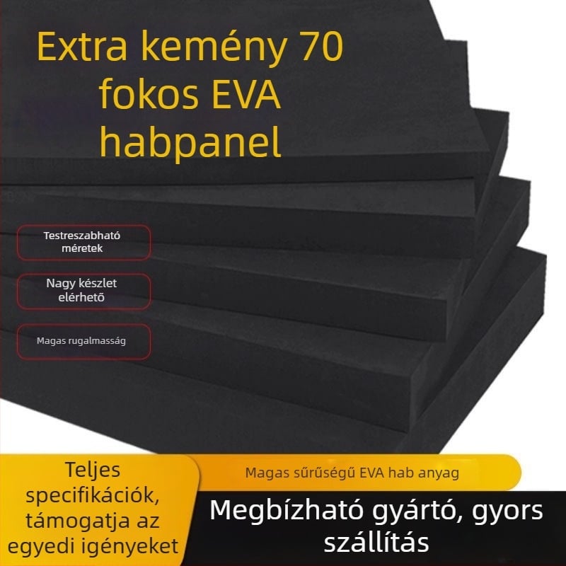 EVA habpanel, nagy sűrűségű, ütésálló és nyomásálló, Sűrűség 70, Vastagság 1–60 mm