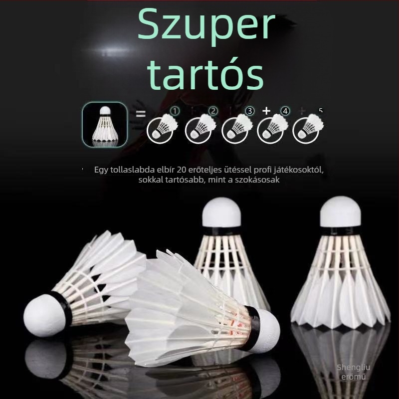 Badminton tollaslabdák 12 darab / 6 darab, Tartós kültéri edzésre és versenyre; Eredet: Kína; Eredetország/Régió: Huizhou, Guangdong; Sűrűség: Egyéb; Anyag: Egyéb