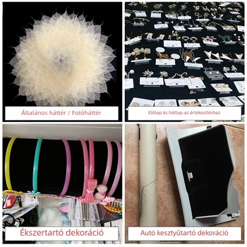 Öntapadós velúr flockos textil gyűrűk kiállításához – Anyag: gyapjú; Márka: Other