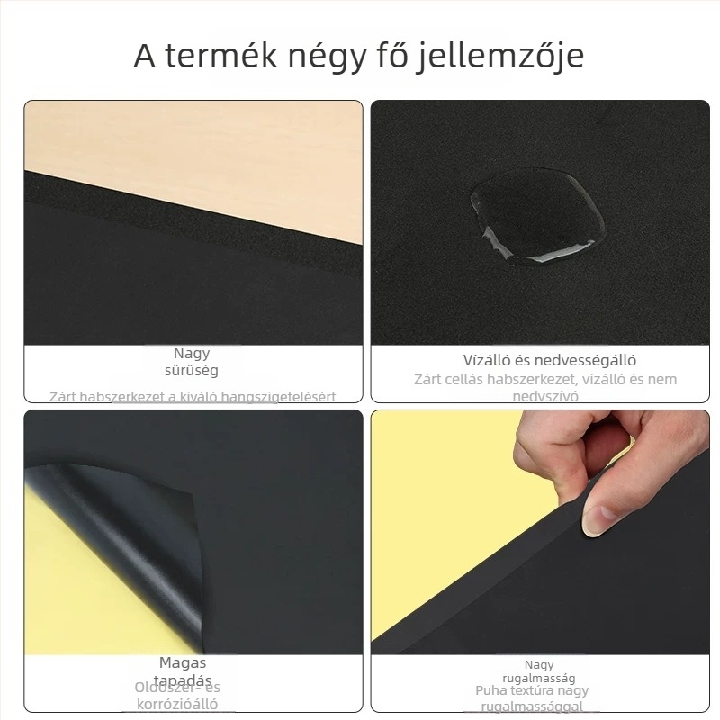 Fekete EVA hab önragasztó tekercsanyag, magas viszkozitású, antistatikus és környezetbarát a kivágáshoz