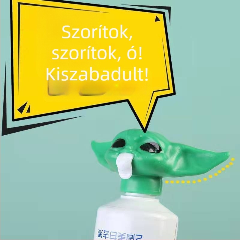 Fogkrémnyomó készülék - Baby Yoda fej, aranyos Yoda baba dizájn, 3×7, Márka yt, Mindkét nem számára