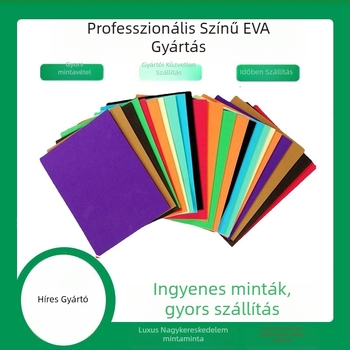 Magas sűrűségű színes EVA hablap, 2 mm vastagságú, öntapadós hátoldallal, kellékekhez, ütéscsillapító hatású, testreszabható