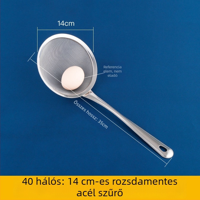 304 rozsdamentes acél szűrőkanál szója tejhez, gyümölcsléhez és szezámporhoz; konyhai szűrő tészta és liszt számára; égési sérülés elleni design