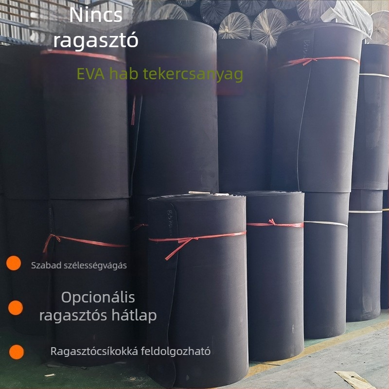Fekete EVA hablap, EVA hablapból kivágott lemez, ütéscsillapító párna, nyomtatási lehetőség