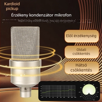 Cymic Cy-103 kondenzátor mikrofon, nagy diafragma, kábeles, szuperkardioid, 30 Hz–15 kHz