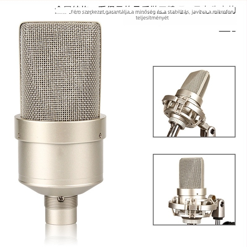 Cymic Cy-103 kondenzátor mikrofon, nagy diafragma, kábeles, szuperkardioid, 30 Hz–15 kHz