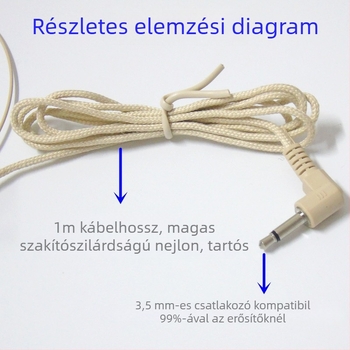 Tanári fejhallgatós mikrofon élő színpadra - Modell T01 (SNR ≥60dB, Névleges teljesítmény 5, Nincs akkumulátor)