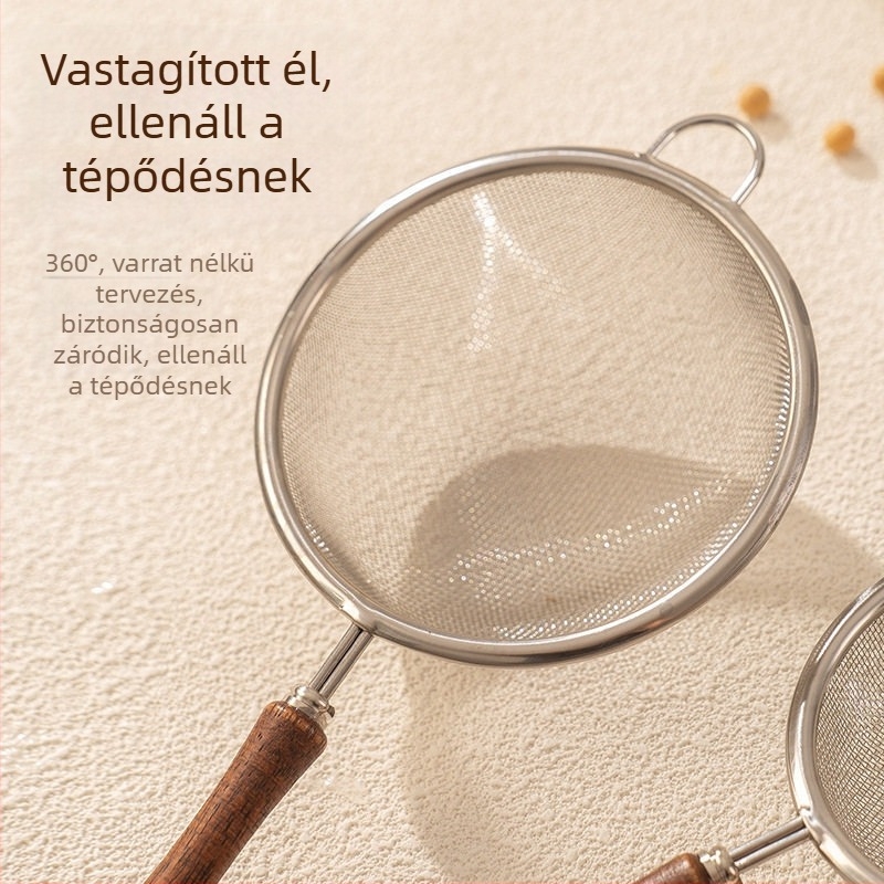Rozsdamentes acél lisztszűrő ultra fin hálóval, csúszásmentes és hőálló, testreszabható feldolgozás
