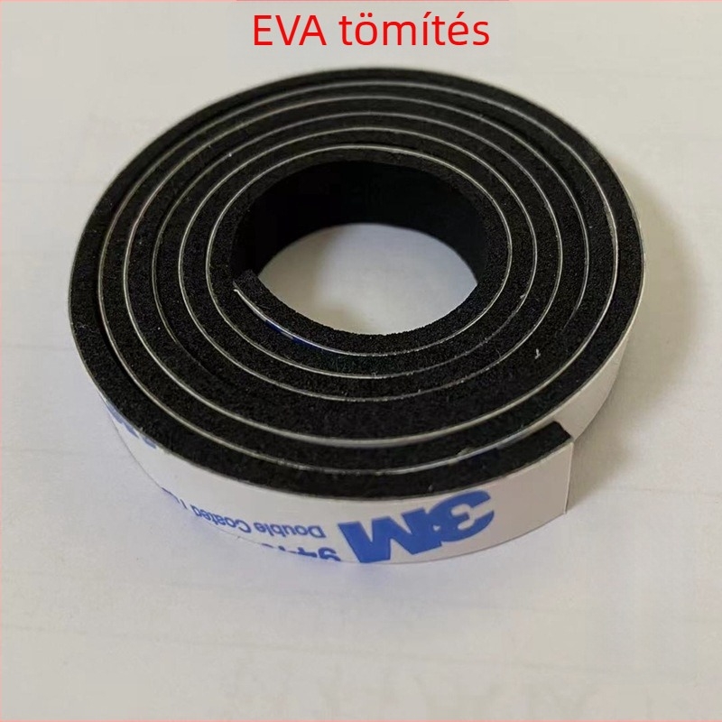 Bútorokhoz készült tömítő szalag EVA habból és EPDM gumiból, öntapadós, tűzálló, ütés- és porvédő, hézagkitöltő