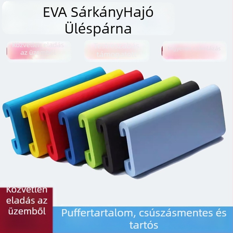 EVA anyagú sárkányhajó üléspárna, csúszásmentes felület, sűrűség 30 kg/m³, nyomtatás elérhető, logó testreszabható