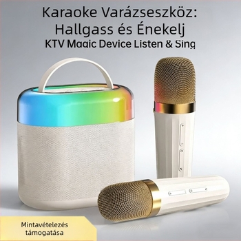 Gyerekeknek szóló hordozható vezeték nélküli karaoke hangszóró, kültéri kempingezéshez, kiváló hangzás, két hangszóró