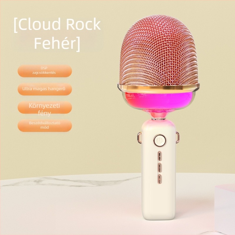 All-in-One Karaoke Bluetooth hangszóró beépített mikrofonnal – 5W, Bluetooth 5.0, 20Hz-20kHz, 1200–2000mAh, üzemidő 3–6 óra