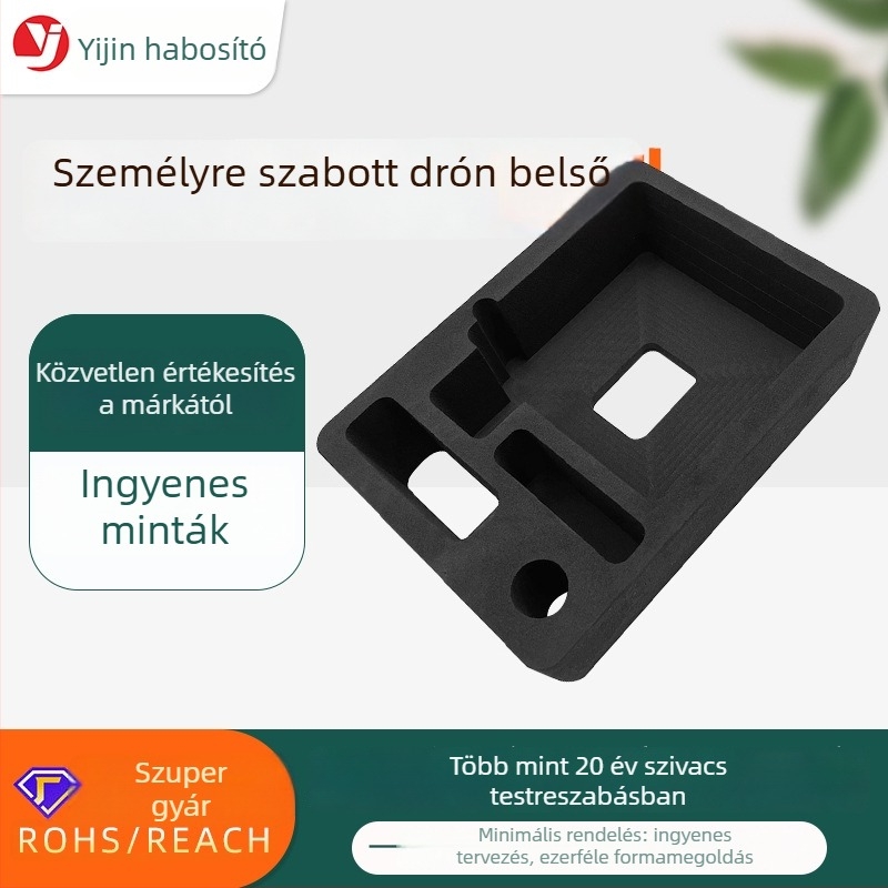 DJI drón csomagoláshoz készült EVA hab belső bevonólemez, nedvességálló és ütéscsillapító, egyedi gravírozás, sűrűség 20