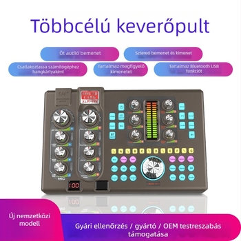 SK80 2-csatornás Bluetooth karaoke hangkártya mobilokra és PC-re – frekvenciatartomány 60 Hz–15 kHz, SNR ≥70 dB