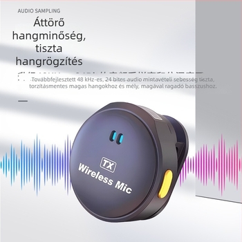 Q9 vezeték nélküli lavalier mikrofon zajcsökkentéssel, Bluetooth, hangkártya, clip-on dupla mikrofon mobil élő közvetítéshez
