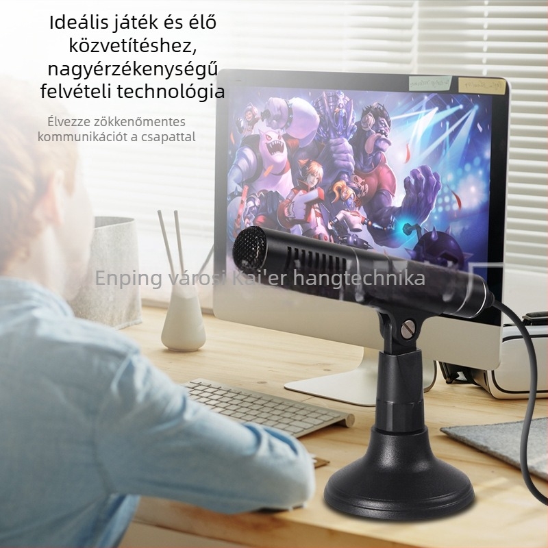 DR-01 Vezeték nélküli kapacitív asztali mikrofon PC-hez, 100Hz-20kHz, SNR ≥75dB