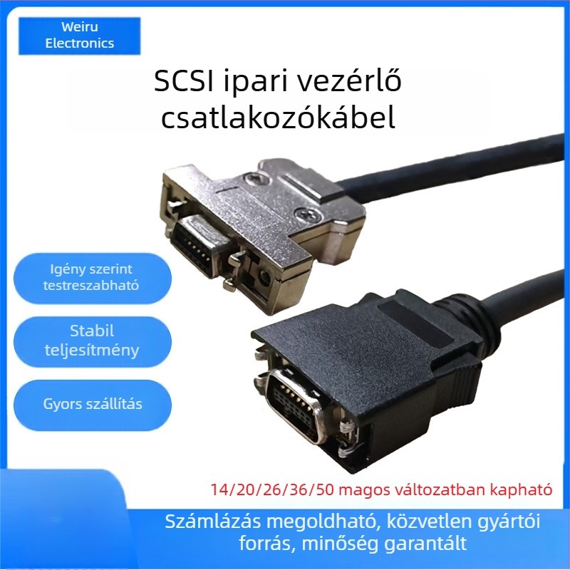 Többmagos SCSI-kábel adattárolók csatlakoztatásához és servo meghajtókhoz, ipari jelátvitel és ipari vezérlőkábel.