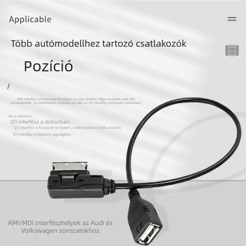 Maojia AMI USB adatkábel – USB zenei interfész autóhoz
