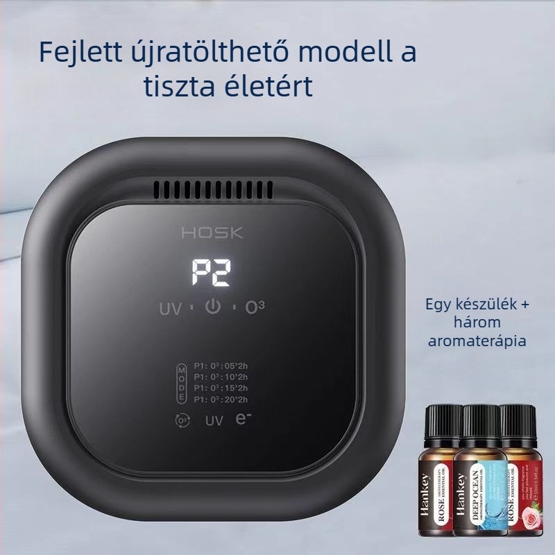 Otthoni légtisztító negatív ionokkal, UV-sugárzással és ozonnal, 50 m³/h, falra szerelhető