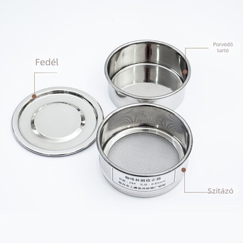 Kávé kalibráló szita, 20-es háló, 0,85 mm nyílás, rozsdamentes acél