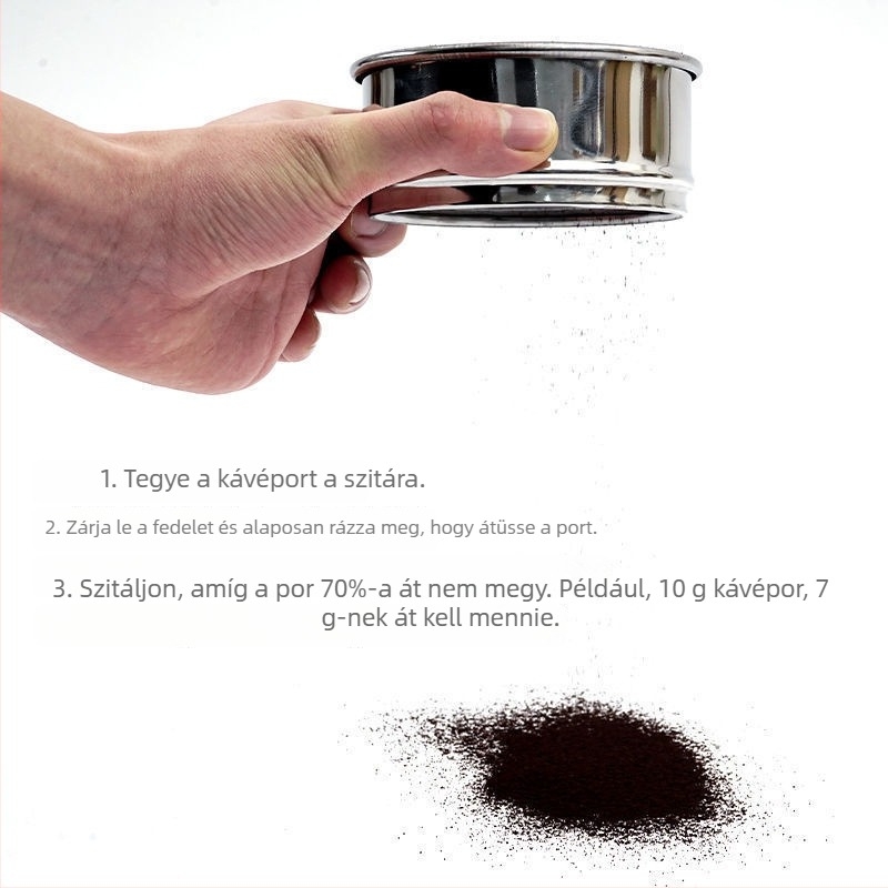 Kávé kalibráló szita, 20-es háló, 0,85 mm nyílás, rozsdamentes acél