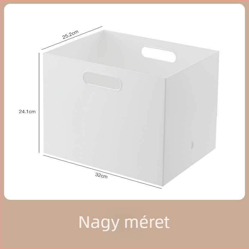 Japán-stílusú moduláris tároló doboz fedéllel és kerekekkel az asztal alatt, 15 L kapacitású, PS műanyagból, hordozható.