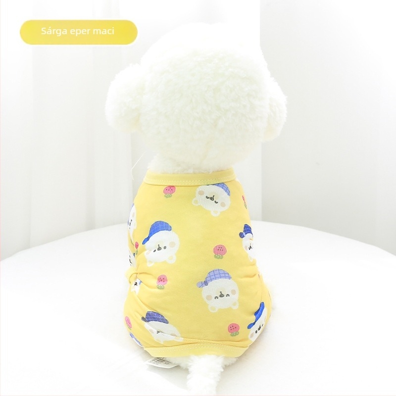 Mellény kis testű kutyáknak, Toy Poodle és Bichon Frisé számára, nyáron átjárható hálós anyag, napvédelem, szőrhullás elleni és szennyeződés-állóság