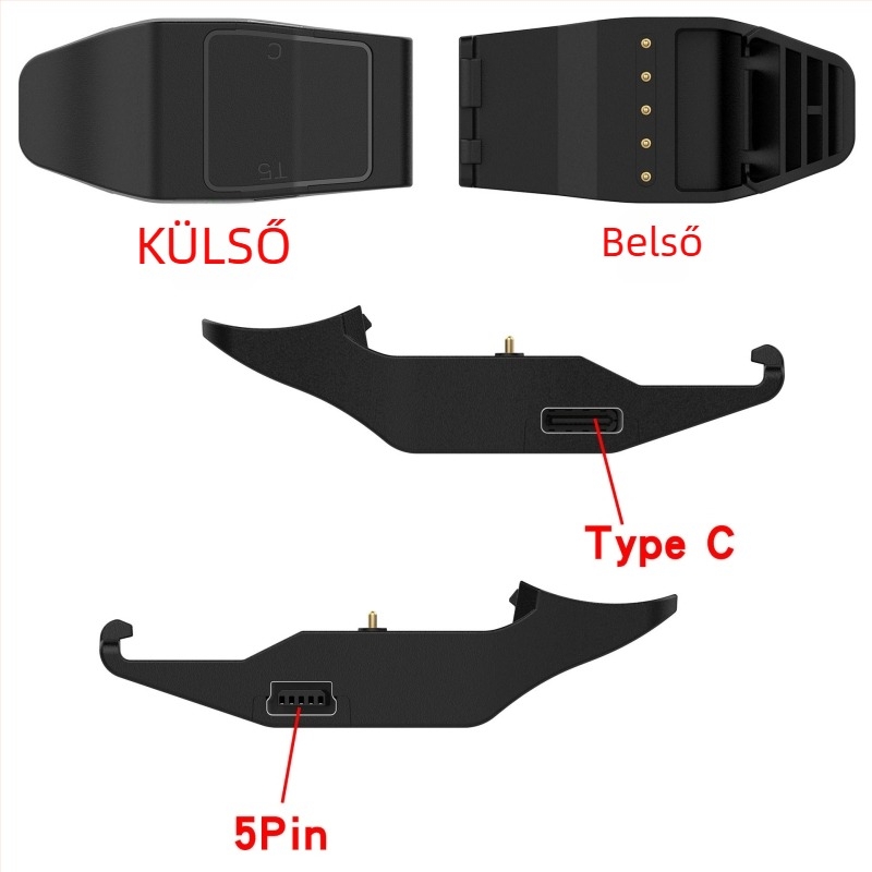 Garmin kutyanyakörv töltőkábel — Kompatibilis a T5, TT15, TT10, T15, GTT15x, TT25 modelllekkel