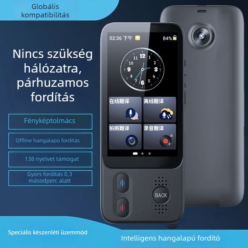 Offline intelligens fordítóeszköz egyidejű tolmácsolással, többnyelvű fordítás és fotófordítás, ABS test — ideális üzleti útakhoz