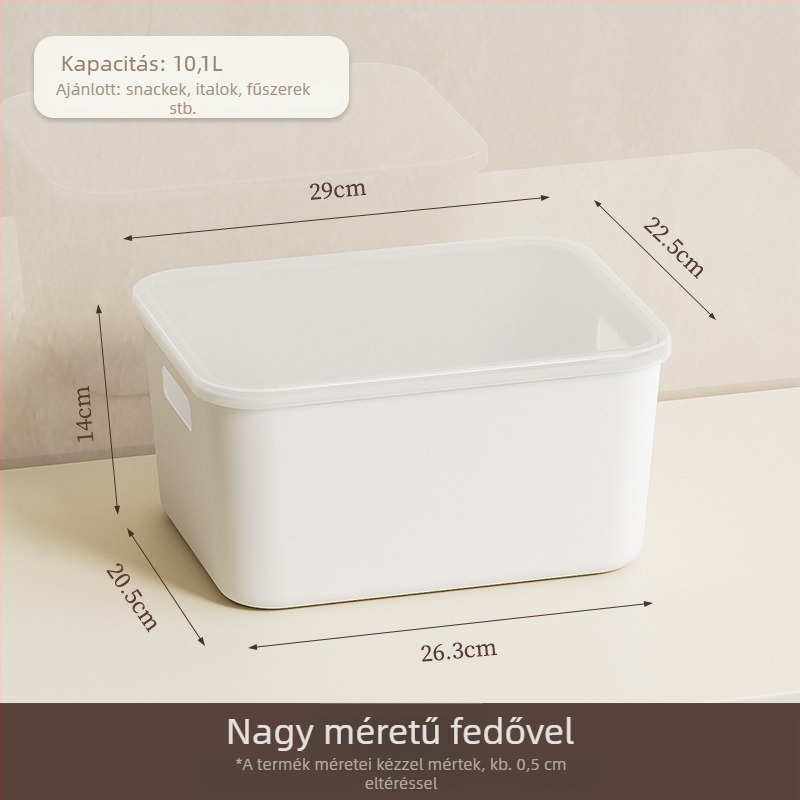 Irodai tároló doboz fiókokkal, 20–30 L kapacitású, PP műanyag, porálló, kézben vihető