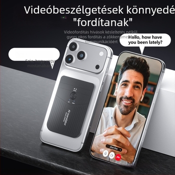 Mobil fordító, offline valós idejű fordítás és szimultán tolmácsolás, Bluetooth-kapcsolatú alkalmazás, PC+alumínium ötvözet burkolat