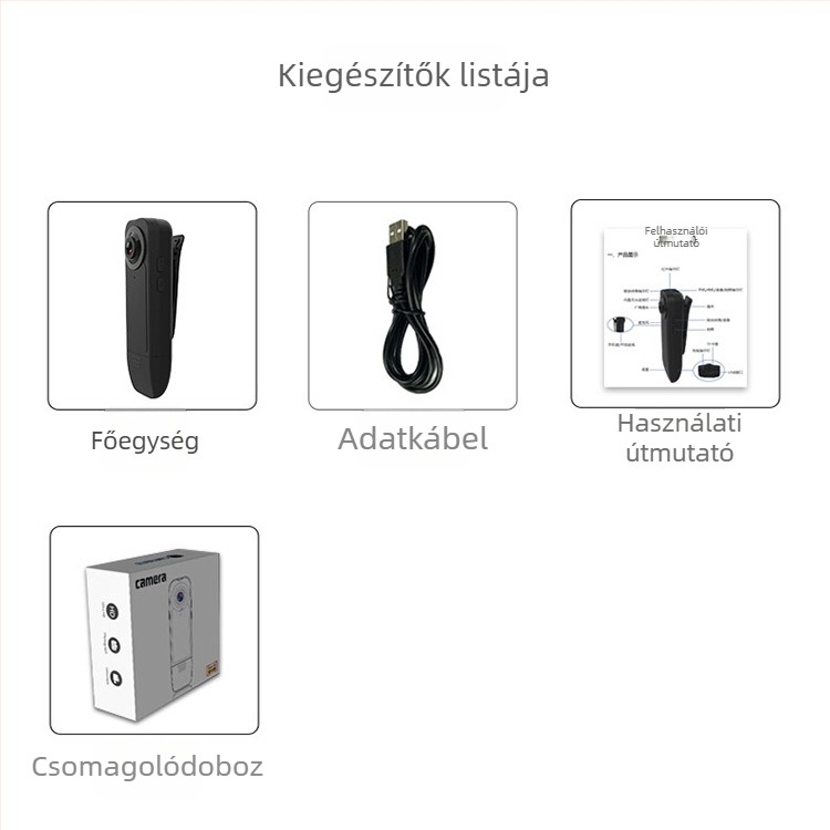 A18 Klipszes Konferencia Kamera 1080p, TF-kártyás felvétel, 300 órás akkumulátor