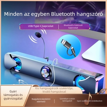 Asztali Bluetooth hangszóró mikrofonnal, 2.0 csatornás, 3W, USB interfész PC-hez