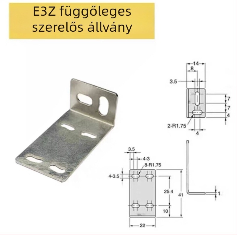 Négyzet alakú fotoelektronikus érzékelő kapcsoló E3Z-D61/62/81/T61, CX442, LS61 fixvas tartóval