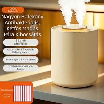 Asztali párásító, tölthető, 3 párásító kimenet, 10 literes tartály, rozsdamentes acél burkolat, negatív ionok