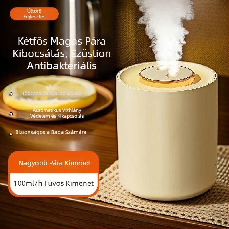 Asztali párásító, tölthető, 3 párásító kimenet, 10 literes tartály, rozsdamentes acél burkolat, negatív ionok