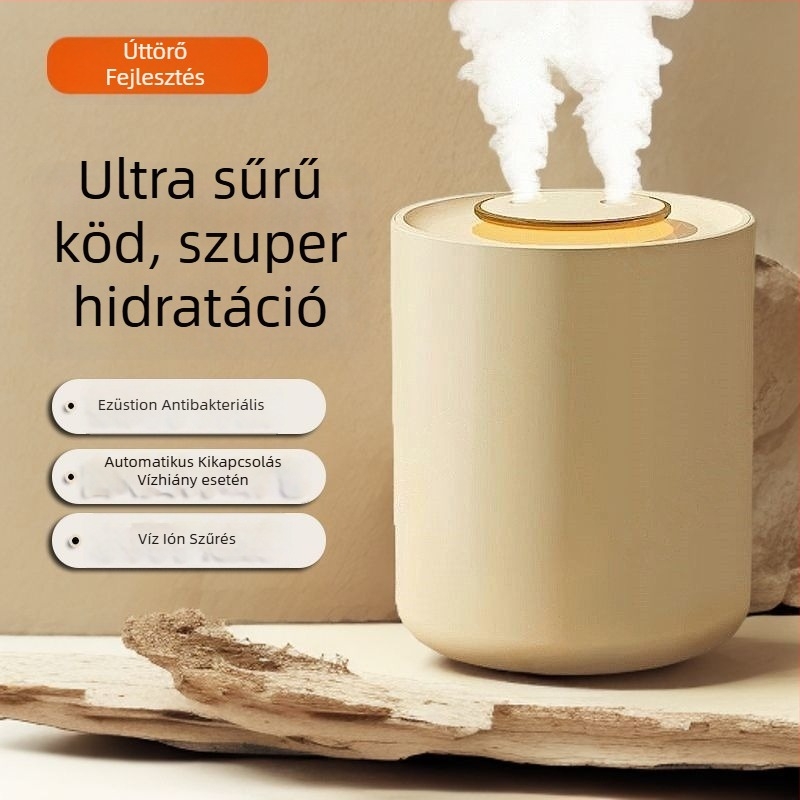 Asztali párásító, tölthető, 3 párásító kimenet, 10 literes tartály, rozsdamentes acél burkolat, negatív ionok